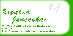 rozalia janecskai business card